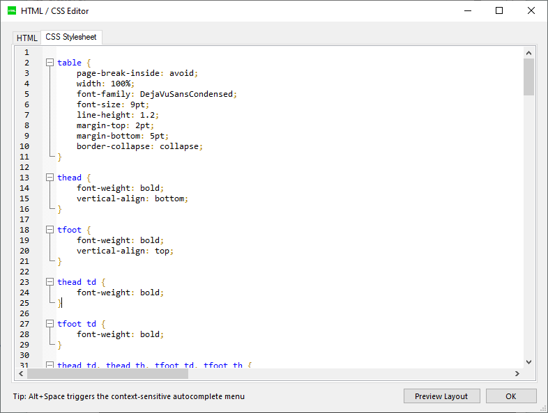 The CSS Stylesheet Editor
